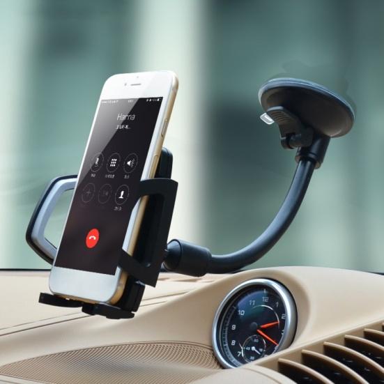Universal Car Windshield Phone Holder Long Arm Stand Bracket with Suction Cup