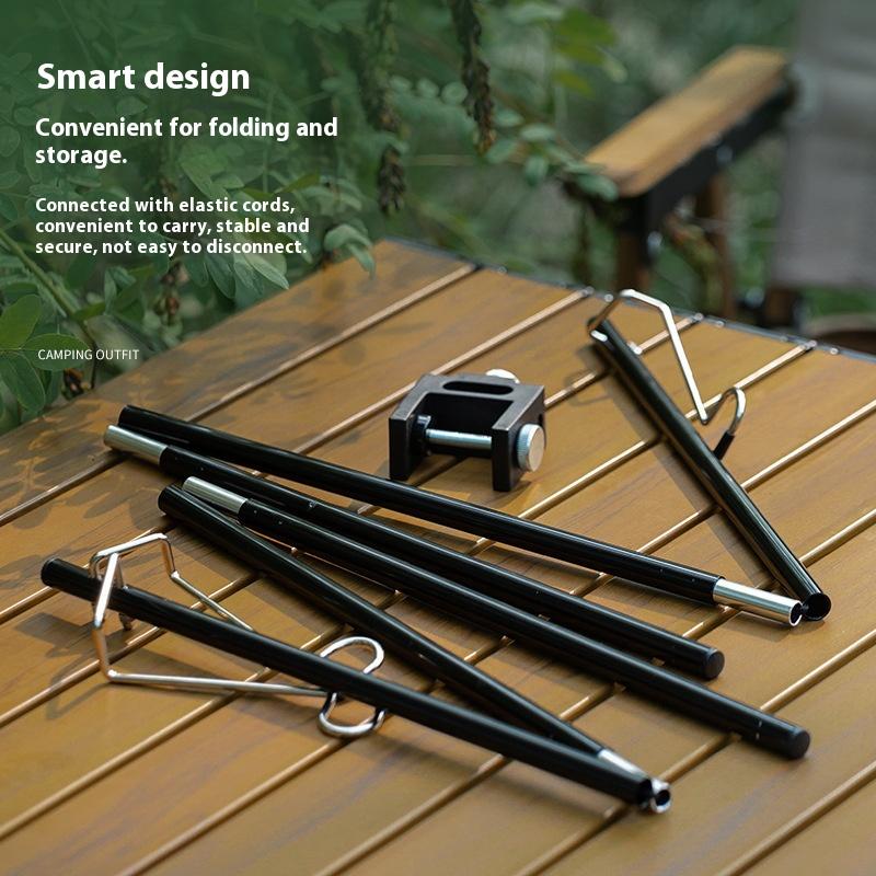 Outdoor Camping Lantern Stand, Tabletop Aluminum Alloy Detachable Lantern Hangers Portable Lighting Brackets, Hiking Equipment