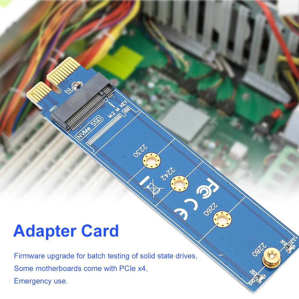 NVME Adapter Card SSD Hard Drive Card Reader PCI E 1X Test Card Computer Accessories for PCI E To