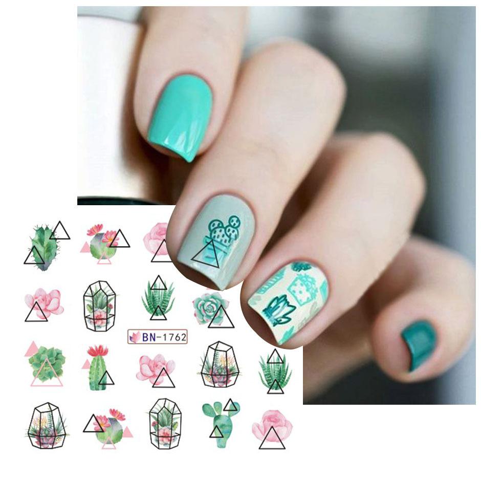 12 Styles Nail Art Water Transfer Sticker English Abstract Image Transfer Slider Decoration