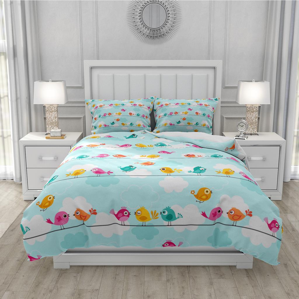 3D Printed Cartoon Style Duvet Cover Kit Ultra-fine Fiber Pillowcase 2024 New Wholesale Cute And Comfortable Animal Kit