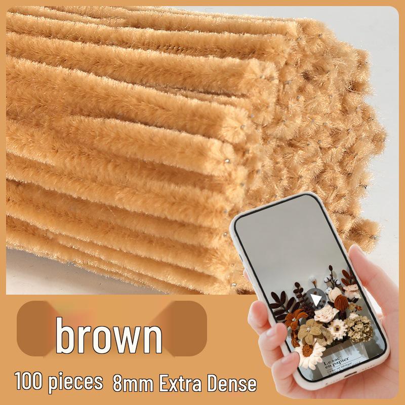 Colorful Chenille Sticks: Craft Pipe Cleaners for Kids' Velvet Flower Bouquets