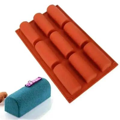 Baking Tools 9 Cavity Silicone Mold 3D Stick Half-cylindrical Long Strip Shape Chocolate Truffle Mousse Cake Dessert Mold