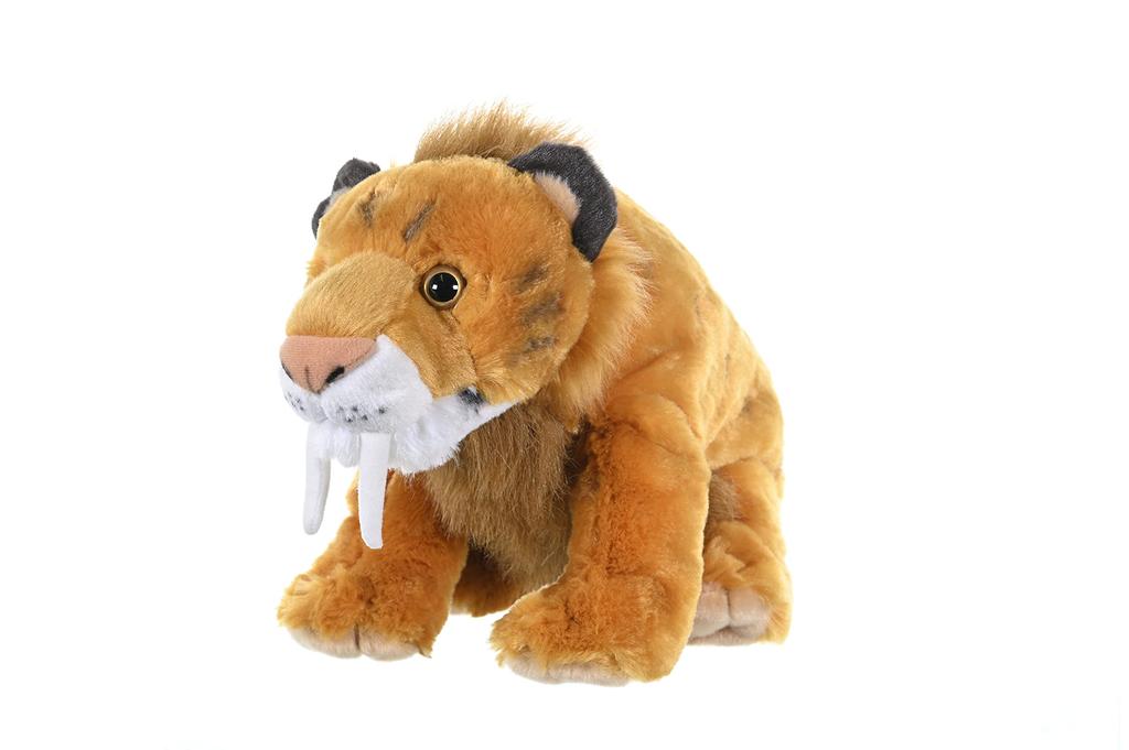 Wild Republic Smilodon Plush Ancient Soft W20 X D36 X H22cm Dinosaur, Creature, Realistic, Material, Cuddlekins, (10956)