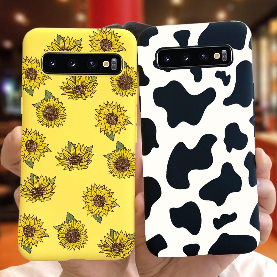 Silicon Case For Samsung Galaxy S10 Plus Phone Cover Samsung S10 S 10 S10e Flower Soft TPU Funda GalaxyS10 10e S10Plus Couqe