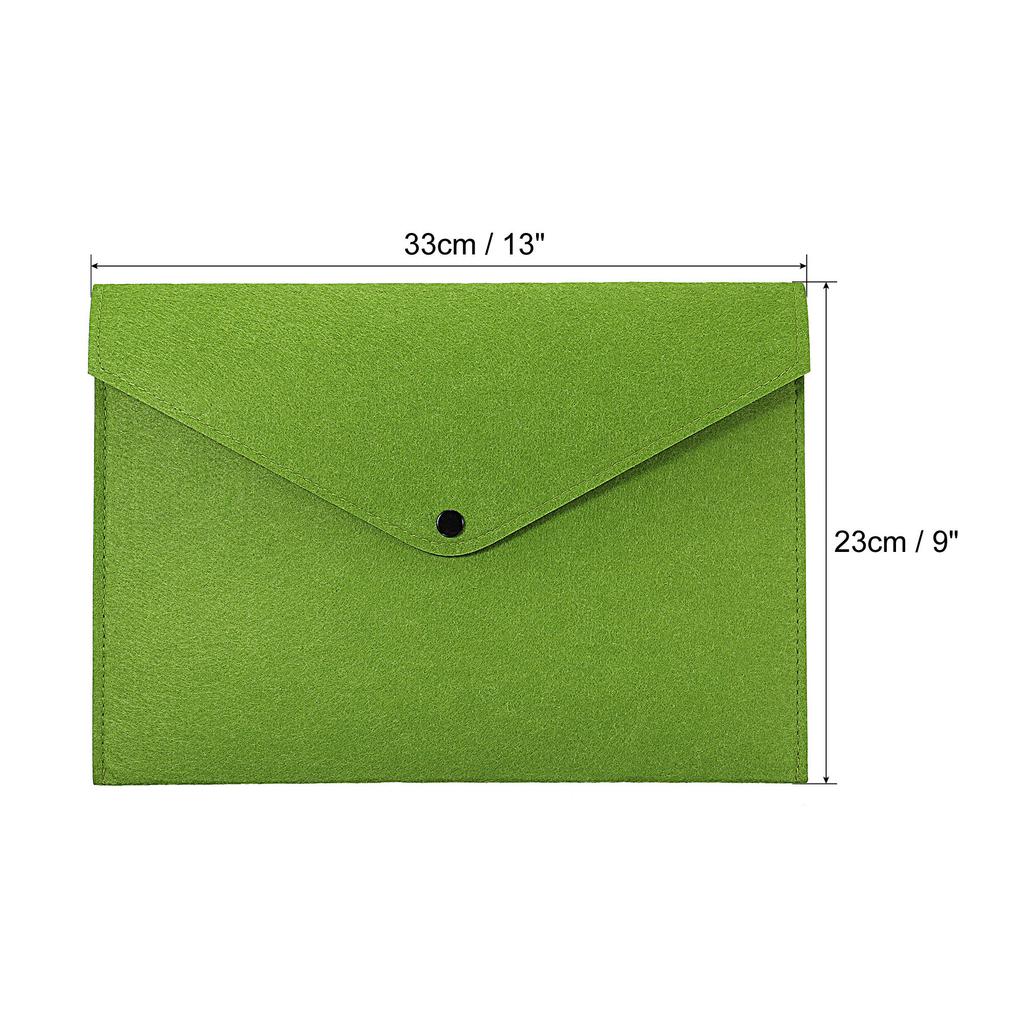 2Pcs Simple A4 Big Capacity Document Bag Felt File Bag Business Briefcase File Folder Filing Products Storage Pouch Organizer