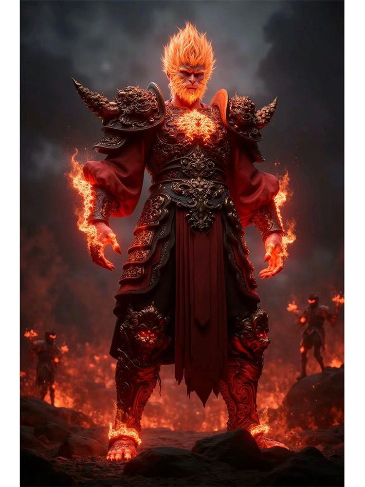 Diamant-Kunst-Malerei 5D DIY Black Myth Wukong beliebtes Spiel Diamant-Mosaik-Stickerei chinesische Mythologie Charakter Kreuzstich