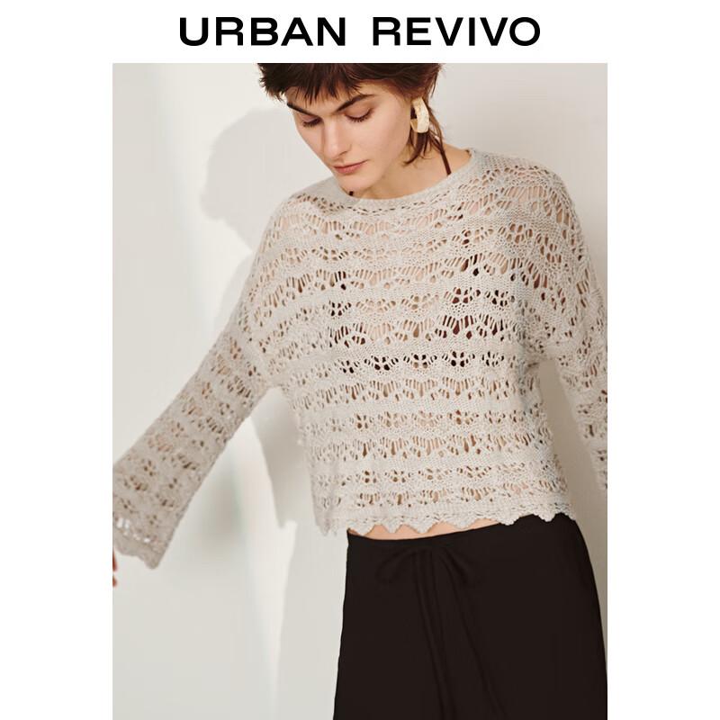 UR Women's 2025 Spring Hollow Texture Knit Sweater