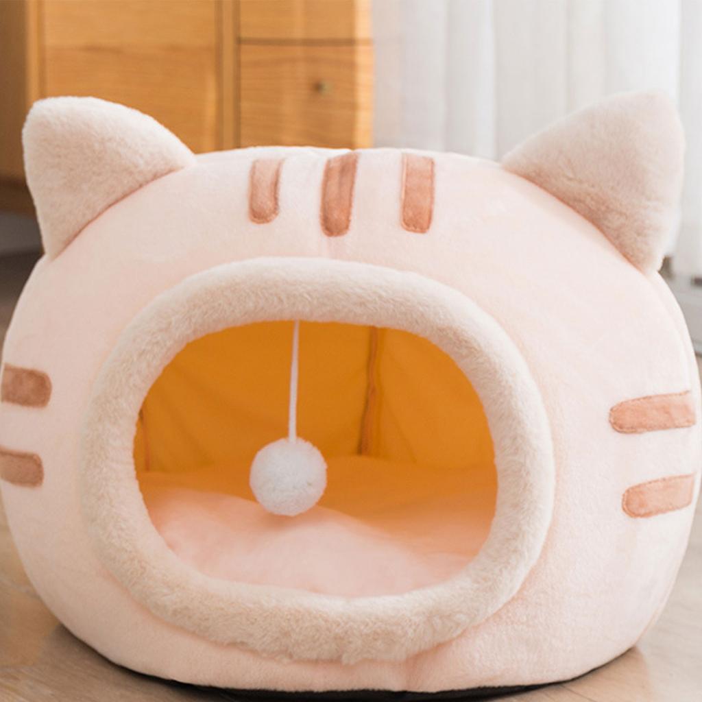 Sweet Cat Bed Warm Pet Tent Cosy Kitten Lounger Cushions Cat House Tent Very Soft Small Dog Mat Bag Washable Cats Beds
