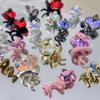 10Pcs Heart Snake Nail Charms Decorations Sparkling Vibrant Color Widely Used Decorative Manicure Ornaments Nail Art Decor