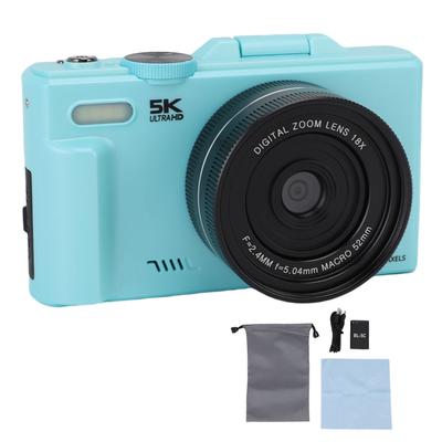 5K Digital Camera for Photography 75MP HD Autofocus 18X Digital Zoom WiFi Mirrorless Camera with 3 Inch Flip Screen for