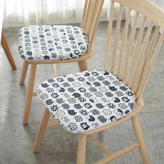 Non-Slip Breathable Dining Cushion Machine Washable Living Room Kitchen Chair Seat Mat Super Soft Hip Protective Cotton Linen Seat Cushion Household