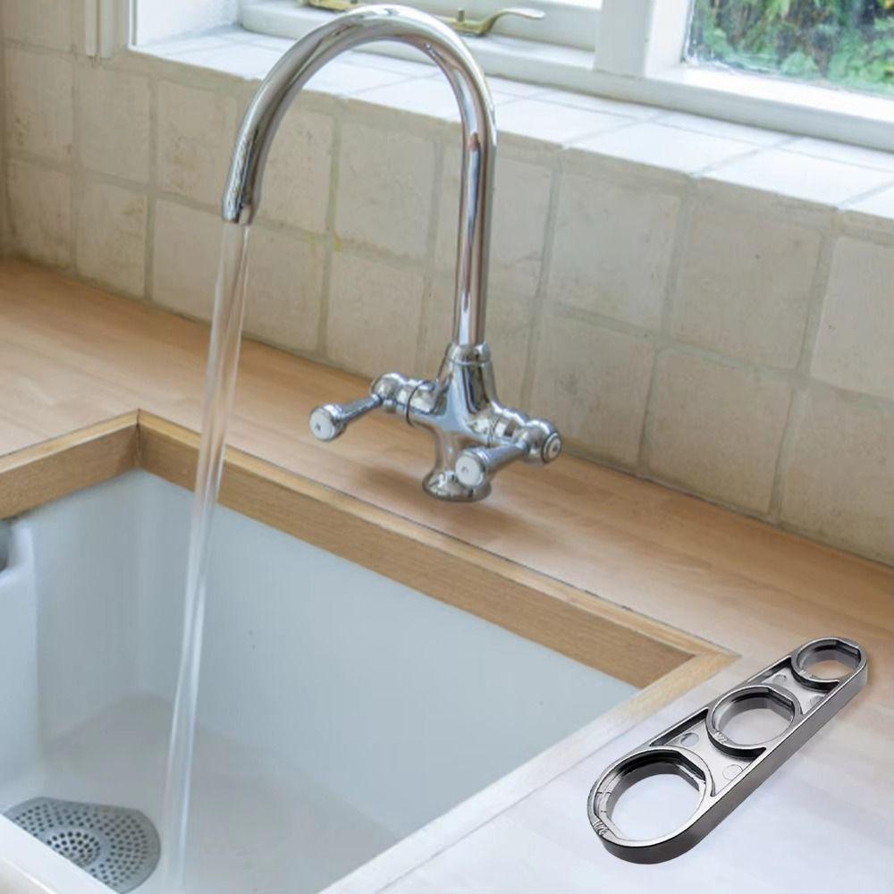 Portable 2 In 1 Faucet Aerator Wrench Water Flows Adjusting Universal Faucets Maintaining Tools Disassembly Spanner