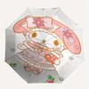 My Melody,Winter Wonderland Automatic Folding Umbrella-Simple 8-Rib Design, Bright Cartoon Pattern, Durable Iron Frame, Suitable For Travel,