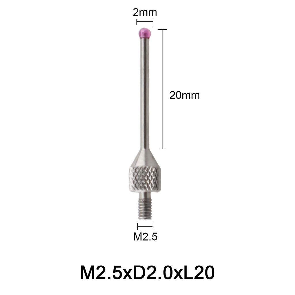 10-50mm Length Range Stylus Ball CNC Probe Measuring Head 2mm Ball M2.5 Thread