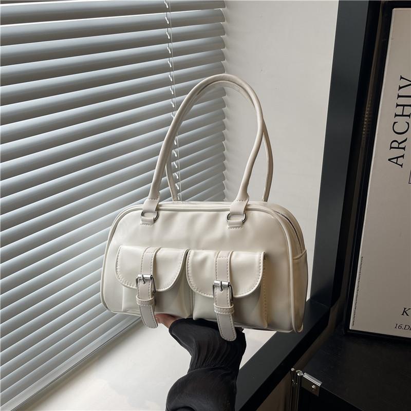 Retro Bowling Portable Armpit Bag Women's New Autumn and Winter Popular Versatile Casual Work Commuter Shoulder Bag