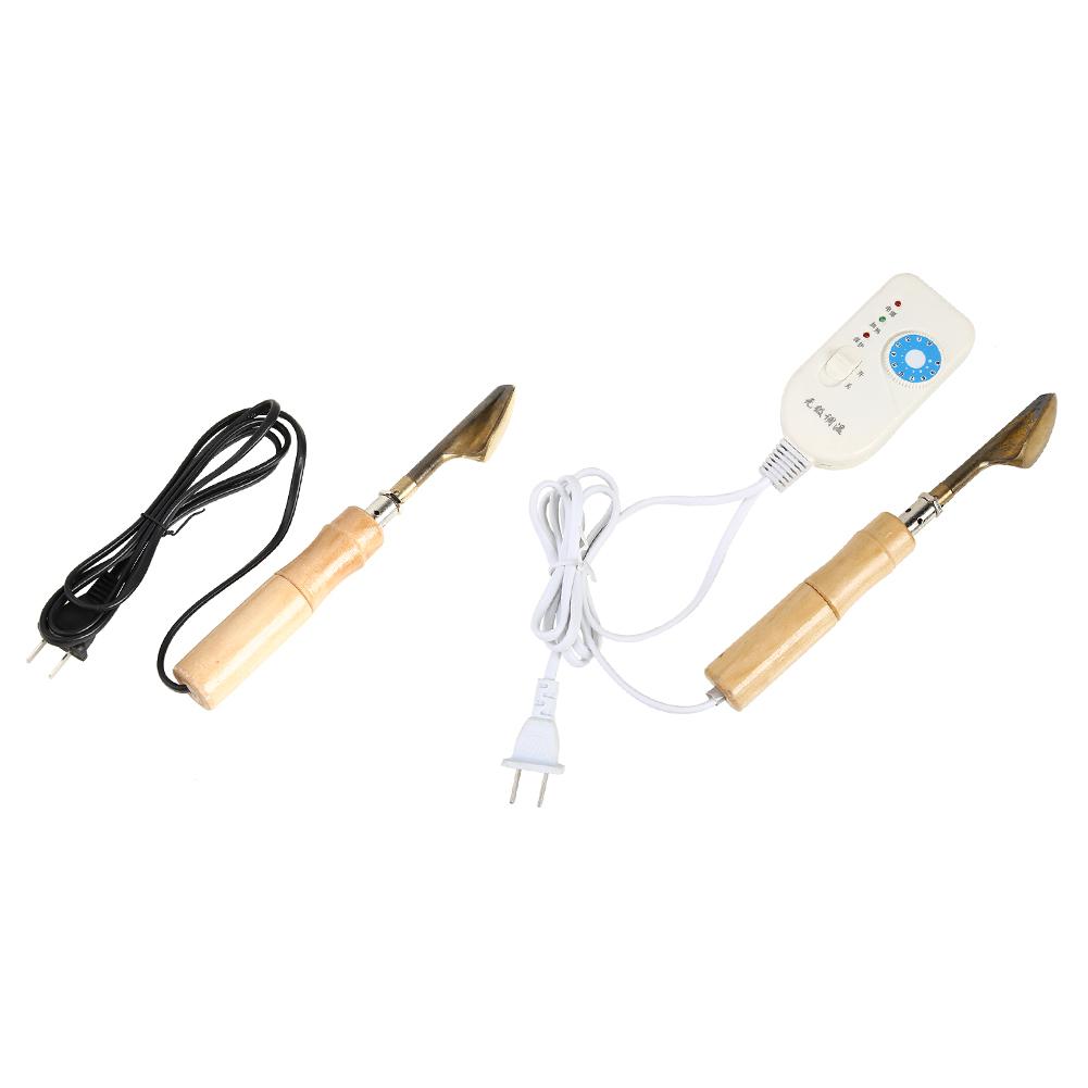 Wood Handle Household Electric Iron Leather Clothing Shoes Wrinkle Removal Tool