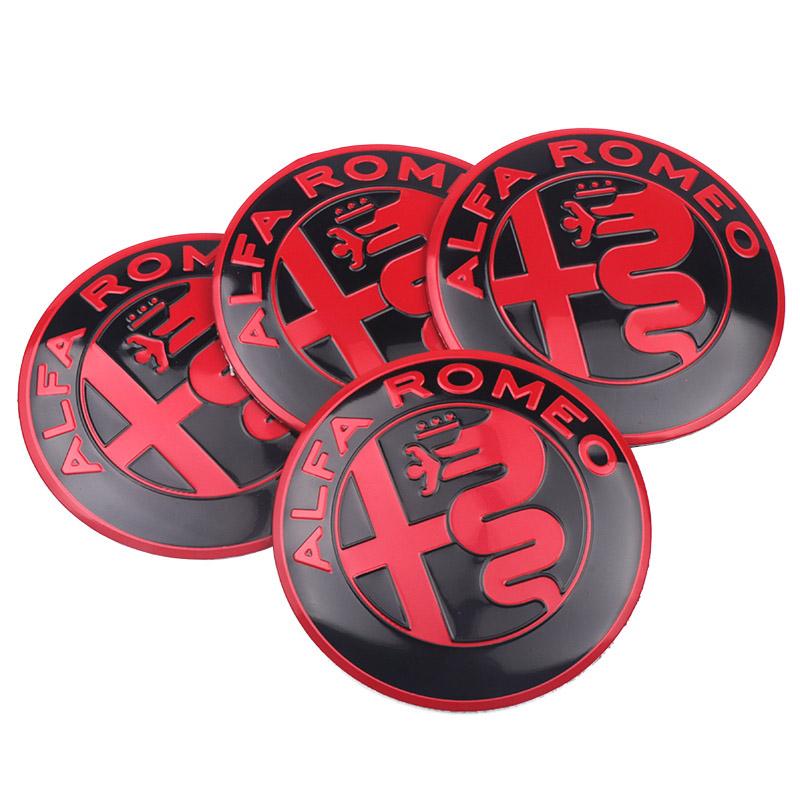 2026 Hot Sticker FOR 56mm For Alfa Romeo 159 156 Stelvio 147 Sportiva GT Mito Giulia Giulietta Metal Emblem Car Hub Stickers Sty