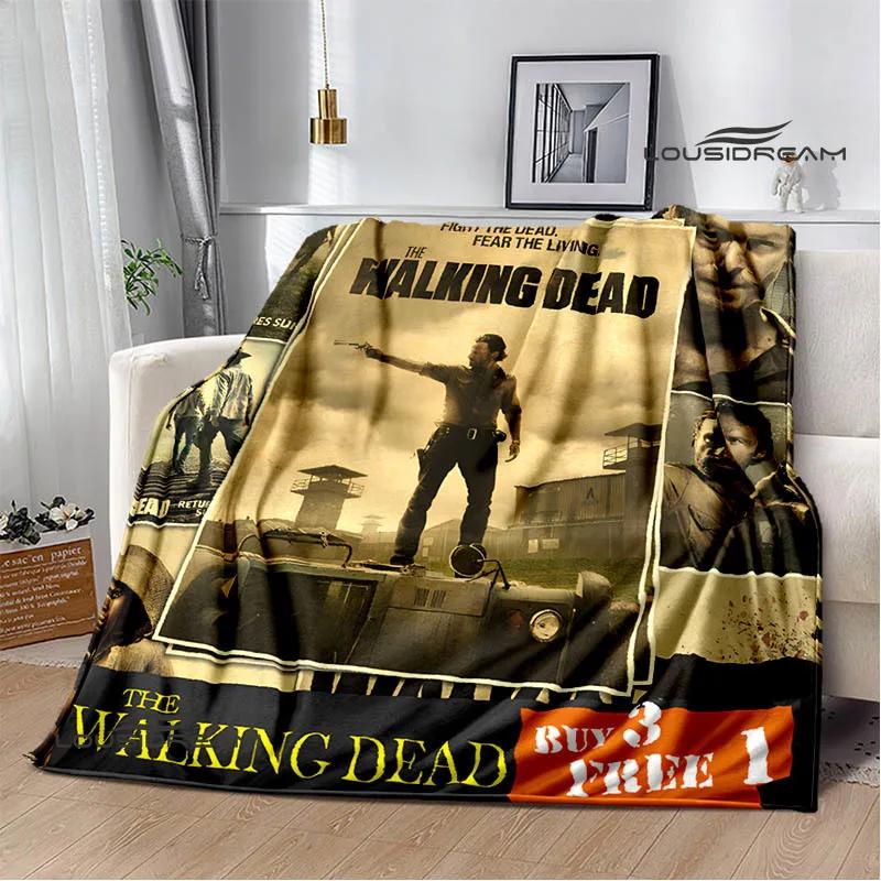 The Walking Dead Print Throw Blanket Soft Flannel Picnic Blanket Warm Cozy Bed Linen Birthday Gift