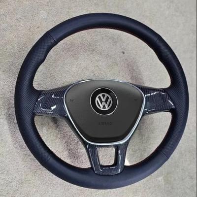 Black Non-Slip Artificial Leather Car Steering Wheel Cover For Volkswagen VW Golf 7 Mk7 Touran Up New Polo Jetta Passat B8 Tigua