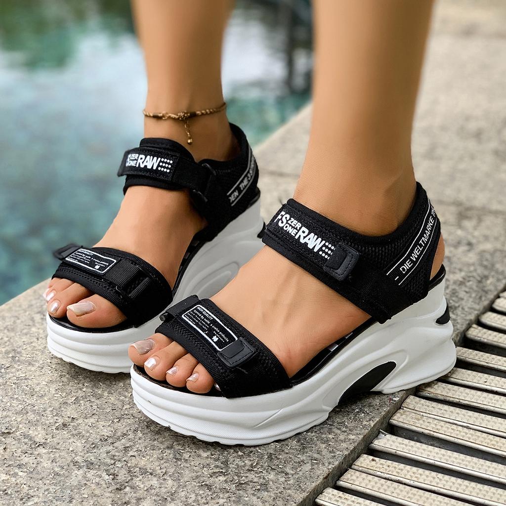 2025 New Women Wedge Sandals Trend Fashion Comfortable Shoes Women Lightweight Casual Beach Platform Sandals Zapatos De Mujer
