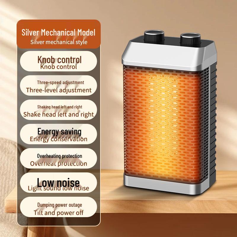 Compact PTC Desktop Heater: Quick-Heating, Intelligent Oscillation, New In Stock