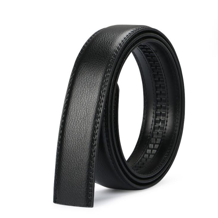 Men's Automatic Buckle Belts No Buckle 3.5cm Belt Body without Buckle High Quality Male PU Leather Strap Jeans Belt Wide