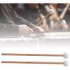 Drum Mallets Sticks 2Pcs Mallet Percussion Drum Mallet Hammer White Felt Timpani Snare Drum Musical Instrument Accessories