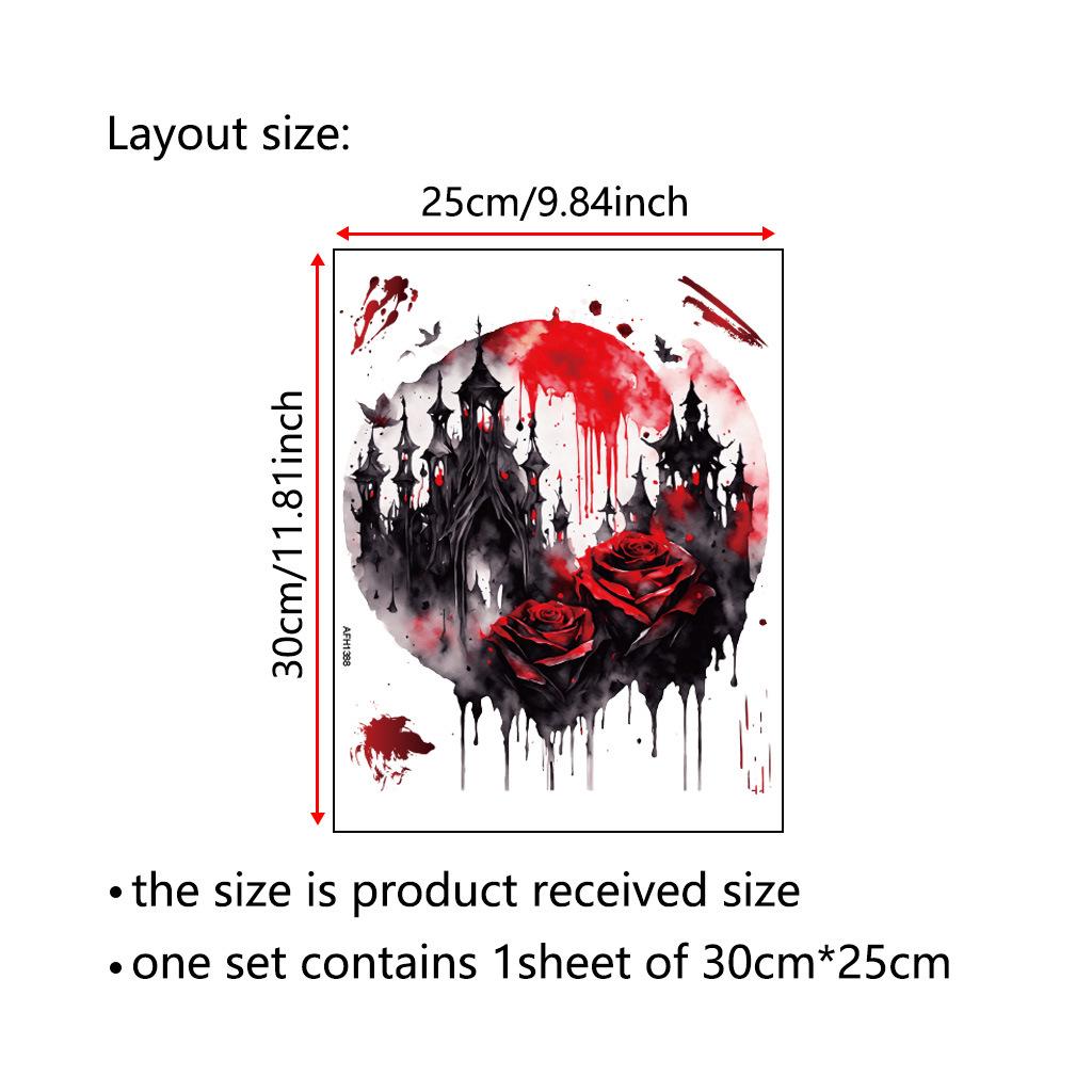 Halloween Sticker Toilet Bloody Horror Characters Skull Pumpkin Series Body Wall Bathroom Halloween Sticker Decoration