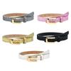Slim Sequined Waist Belt for Dresses PU Leather Pin Buckles Waistband for Jeans Pants Women Girl Daily Outfit Waist Strap