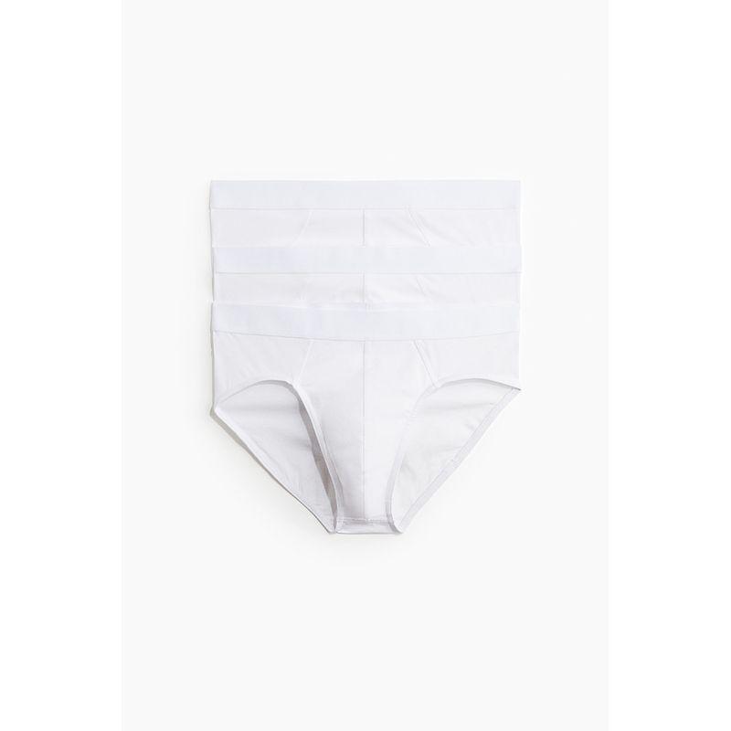 

HM Мужское нижнее белье 3 шт. Летние эластичные хлопковые трикотажные трусы-брифы в клетку с эластичным поясом 1153729 White 165/95(S)