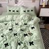 Bedding Pure Cotton Four-piece Set, Quilt Cover, Quilt Cover, Bed Sheet, Human Dormitory Three-piece Set