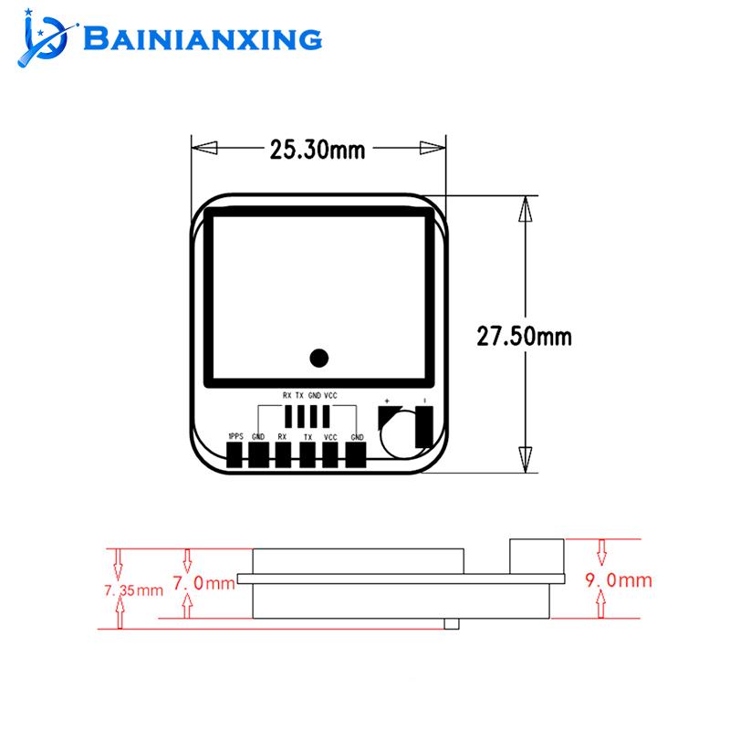 Bainianxing BG-928TF UBX-M9140-KB 25Hz GNSS Module For UAV and Boat