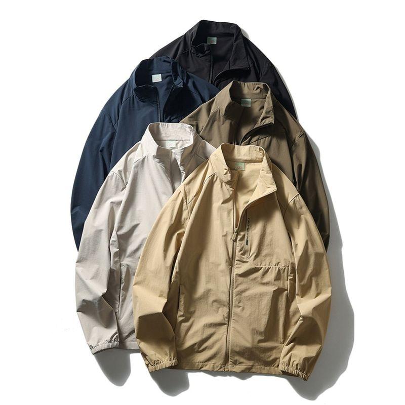 Ultra-Thin Breathable Ice Silk Stand Collar Sun Protection Clothing 2024 New Arrival Men Summer Fishing Outwear Export Lightweight Wind Shield