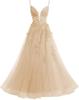 Evening Dress French Suspender Long Lace Fluffy Ball Dress Back Strap Dress Long Dress