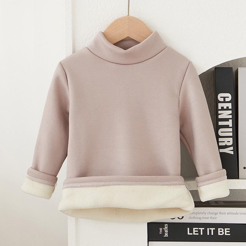 

Children s Fleece-Lined Thick Base Layer Warm T-Shirt for Autumn/Winter 2025 140 cm