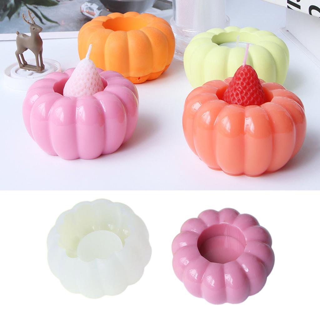 Candle Holder Mould Handmade Concrete Gypsum Mold Lipstick Holder Container Resin Mold Halloween Desktop Ornaments Mold