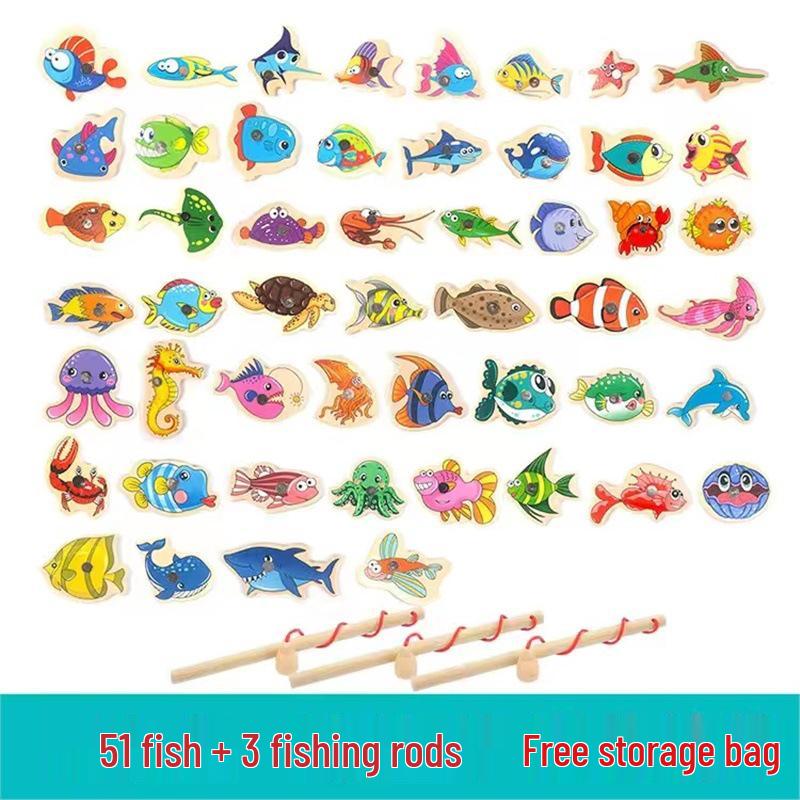 Toddler Educational Magnet Fishing Game for Ages 1-3 Years - Concentration and Thinking Training Toy