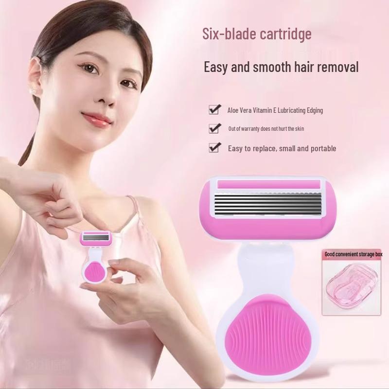 Women's Anti-Scratch Razor with Soap Head for Legs, Underarms, and Sensitive Areas