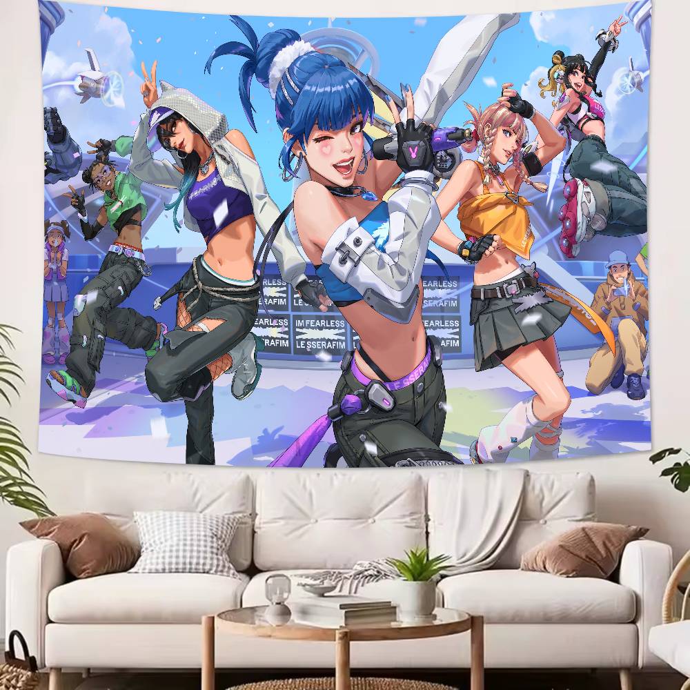 TOP Cool Popular FPS OOverwatch 2 Gaming Tapestry Popular Room Decoration Wall Tapestry Art Room Home Decor Wall Art Decor