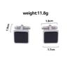 Novelty Luxury Golden Silvery Carbon Fiber Design Mens Cufflinks Brand High Quality Black Shirt Square Sleeve Button