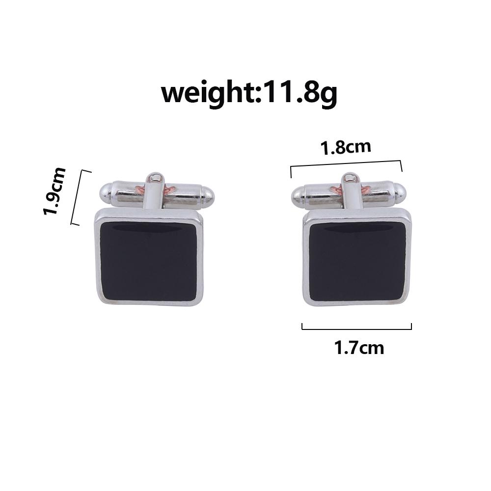 Novelty Luxury Golden Silvery Carbon Fiber Design Mens Cufflinks Brand High Quality Black Shirt Square Sleeve Button