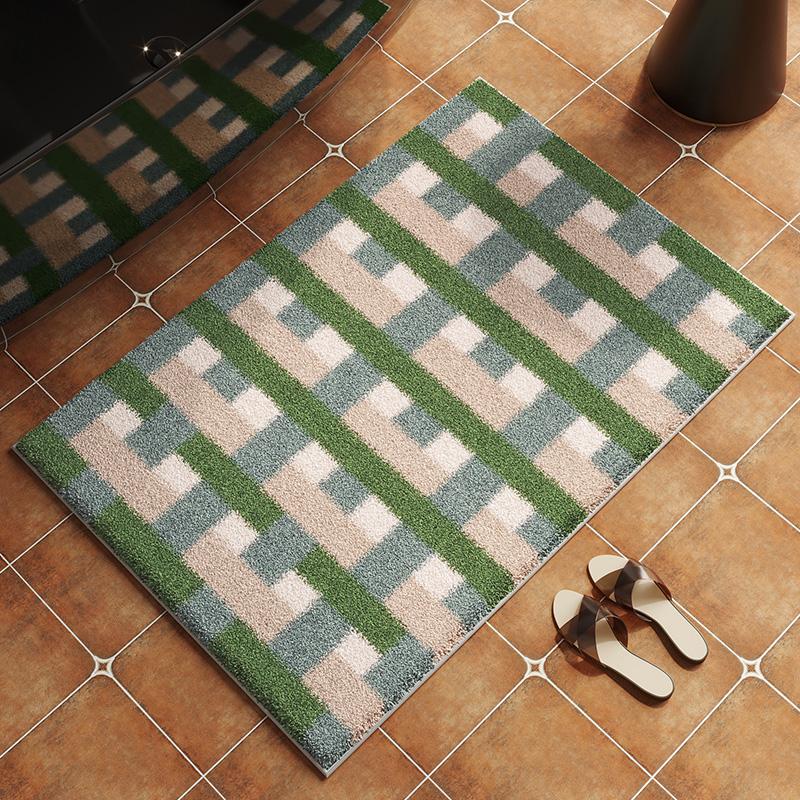 

Middle ancient style bathroom absorbent anti slip floor mat, retro bathroom dirt resistant floor mat, toilet carpet 40x60cm15.7x23.6in