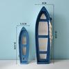 Model Crafts Wooden Boat Ornaments Simulation Marine Style Ship Statue Chic Mediterranean Styles Boat Figurine Home Decoration