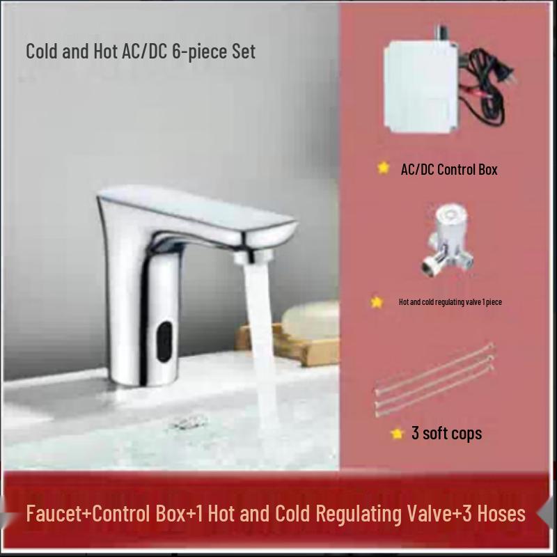 Minxi L-Shaped Automatic Sensor Hot & Cold Basin Faucet