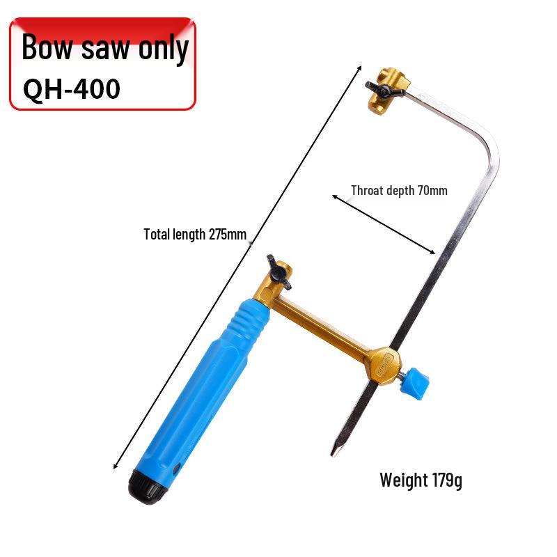 Compact Mini Jigsaw Fret Woodworking Hand Saw with Steel Wire Curve and U-Shaped Blade