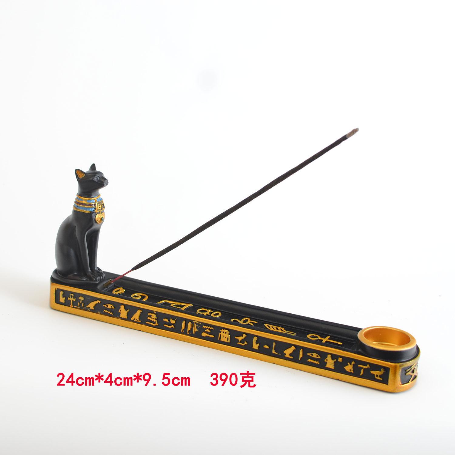Egyptian Cat God Best Resin Incense Stick Incense Burner Incense Holder Home Patron Saint Ornaments Ancient Incense Holder