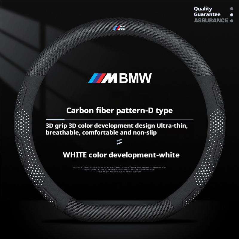 Car NEW Carbon Fiber Suede Steering Wheel Cover For BMW M X1 X3 X4 X5 X6 X7 M3 M4 M5 E46 E39 E60 E90 E91 E36 E87 F10 F20 F30