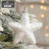 1 Pcs New Ornaments White Foam Stars Pentagram Icicle Gift Box Pendant Tree Hanging Decorations Shiny New Year Festival Decors