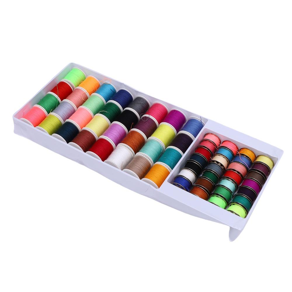 60pcs Polyester Thread Sewing Thread Kit Multi Color Mini Bobbins For Hand & Machine Sewing